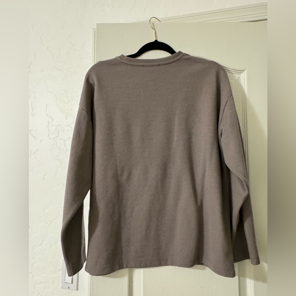 TopShop Long Sleeve Rib Top - Picture 5 of 5